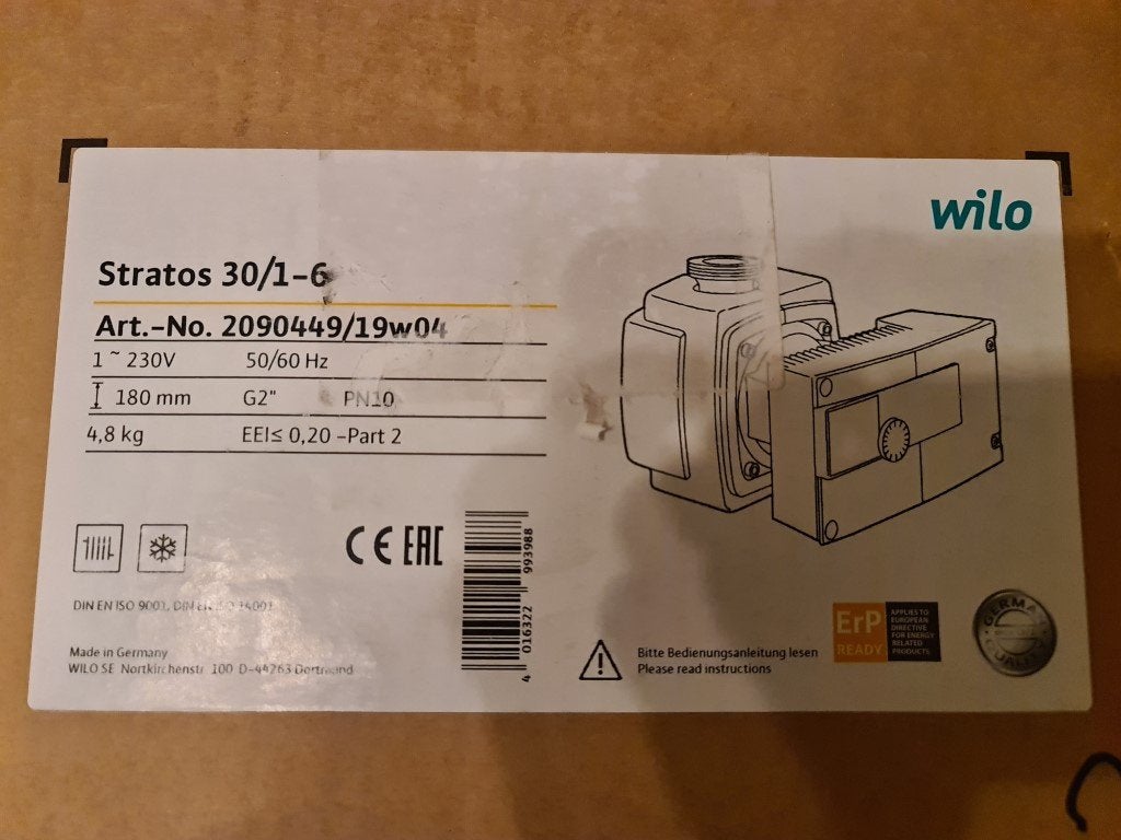 *NEUF* Circulateur Wilo Stratos 30/1-6 !, Bricolage & Construction, Enlèvement ou Envoi, Neuf, Inox
