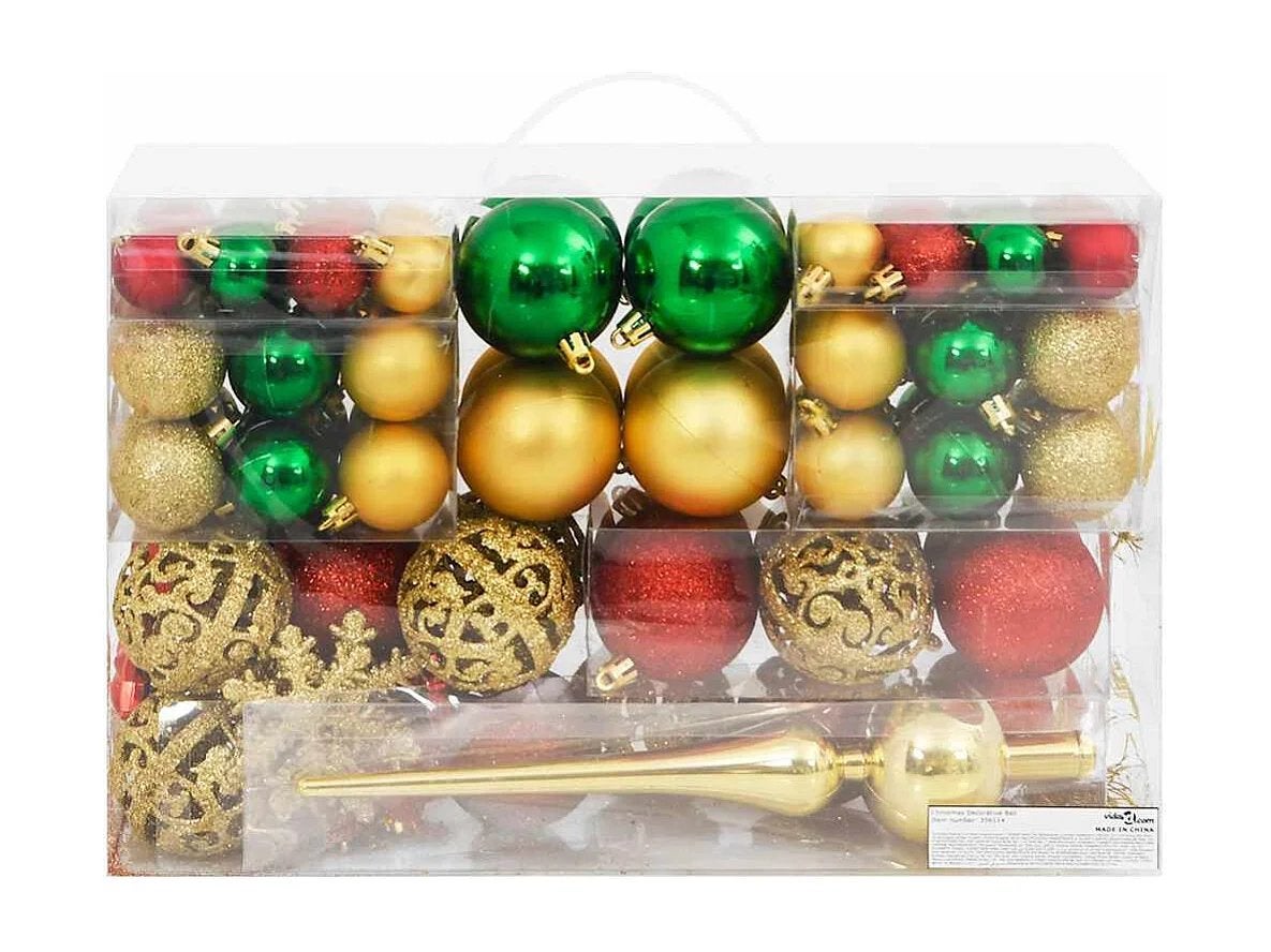 Complete set kerstboom + versieringen + LED-slinger, Ophalen, Nieuw