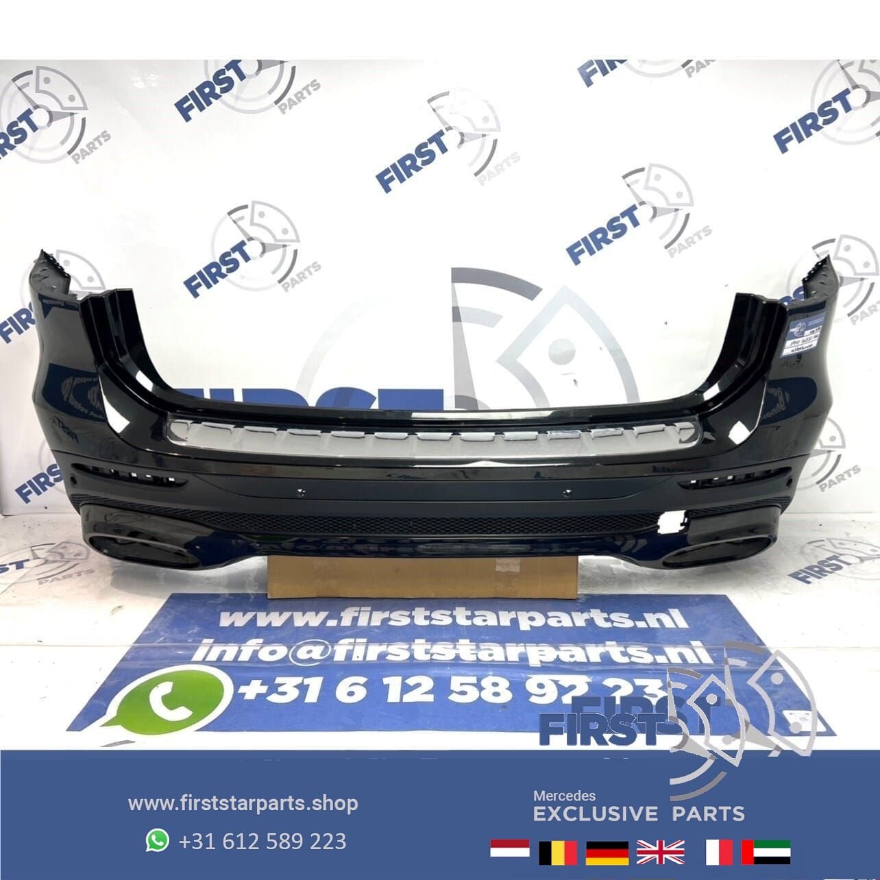 X247 GLB 35 AMG ACHTERBUMPER + DIFFUSER ZWART origineel Merc, Gebruikt, -, Ophalen of Verzenden, Achter