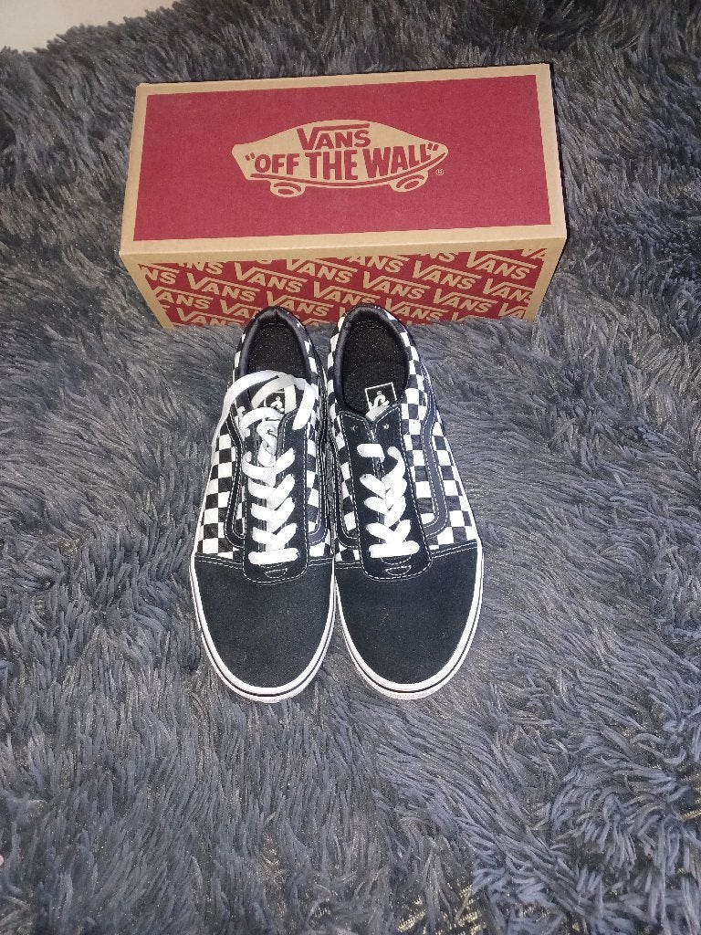 Vans Old Skool Primary Check Zwart/Wit - Maat 35, Overige kleuren, Verzenden, Nieuw, Sneakers