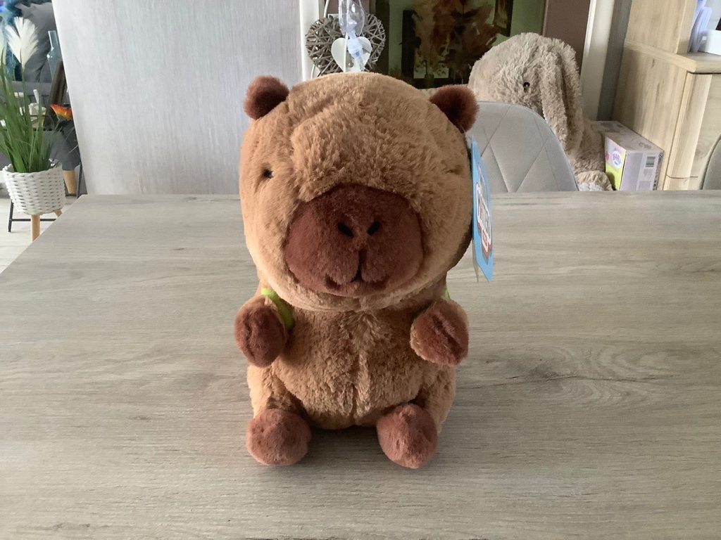 Personnage en peluche Capybara (Nouveau) (27 cm), Neuf, Brun, Enlèvement ou Envoi, Autres marques
