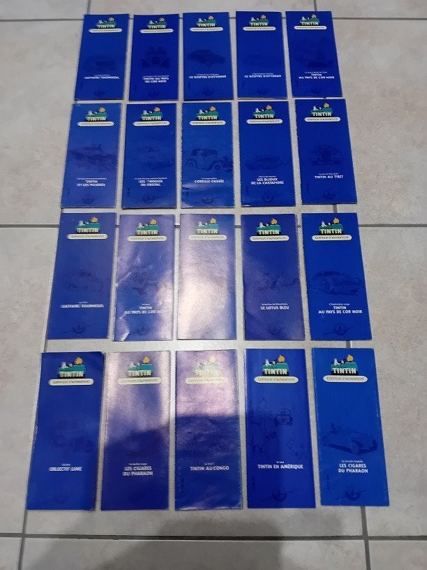 Kuifje echtheidscertificaten auto's blauwe Atlas dozen, Verzamelen, Ophalen of Verzenden, Kuifje, Zo goed als nieuw, Plaatje, Poster of Sticker