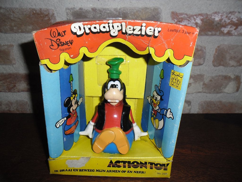 Walt Disney Goofy draaitol in originele doos, Ophalen of Verzenden