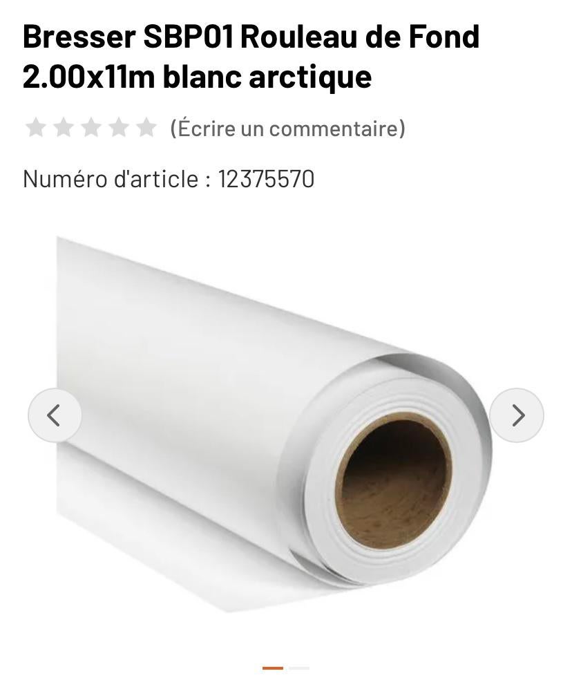 Fond blanc papier studio photo neuf, Enlèvement, Neuf