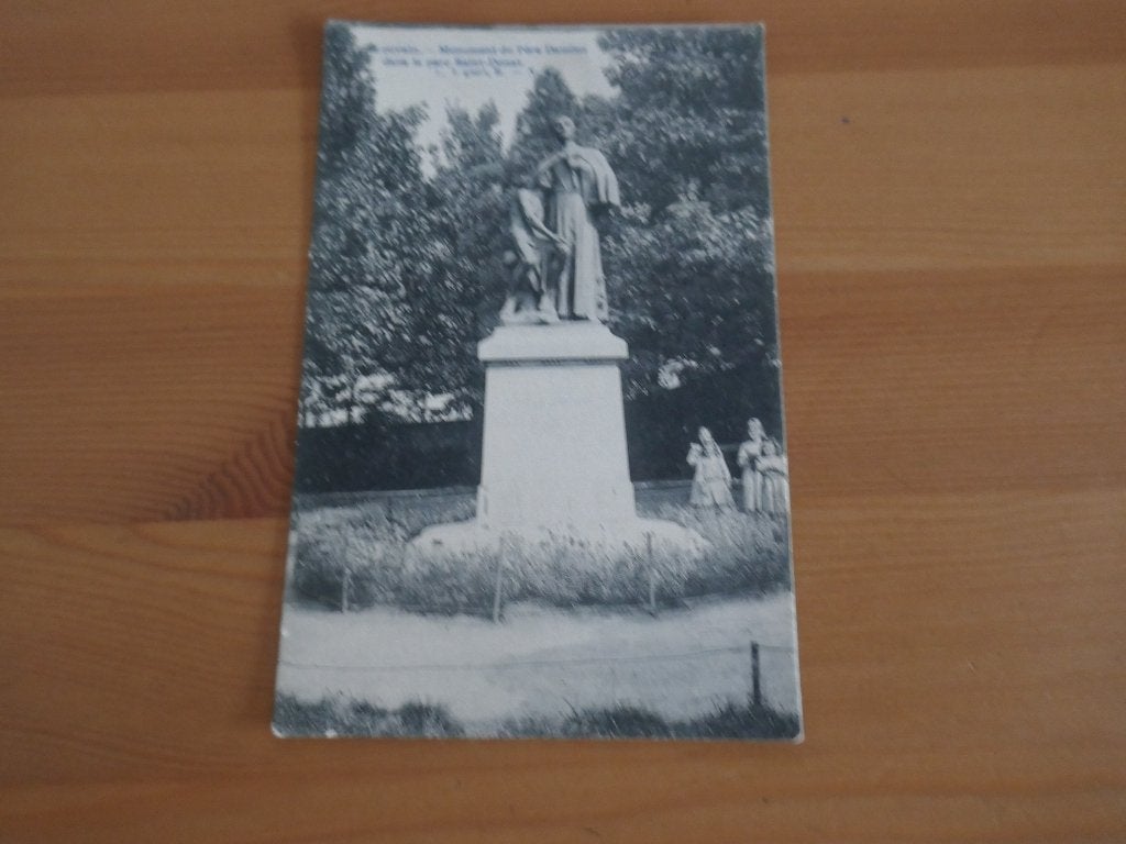 leuven monument du père damien dans le parc saint-donat, Verzamelen, Ophalen of Verzenden, Gelopen, Vlaams-Brabant