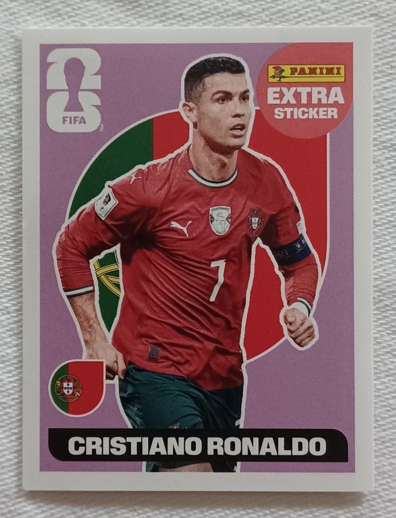 Extra sticker Cristiano Ronaldo - WK 2026, Ophalen of Verzenden, Zo goed als nieuw, Sticker