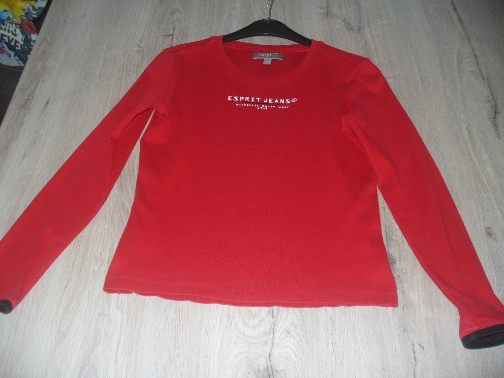 Longsleeve Esprit Jeans maat M, Kleding | Dames, Maat 38/40 (M), Ophalen of Verzenden, Gedragen, Rood
