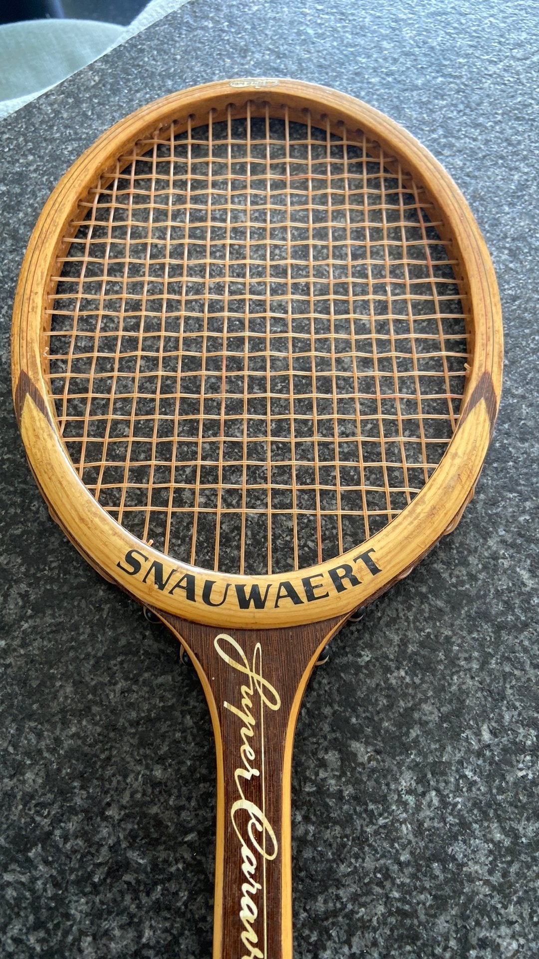 Vintage snauwaert caravelle, Sport en Fitness, Tennis, Overige merken, Gebruikt, Ophalen of Verzenden, Racket