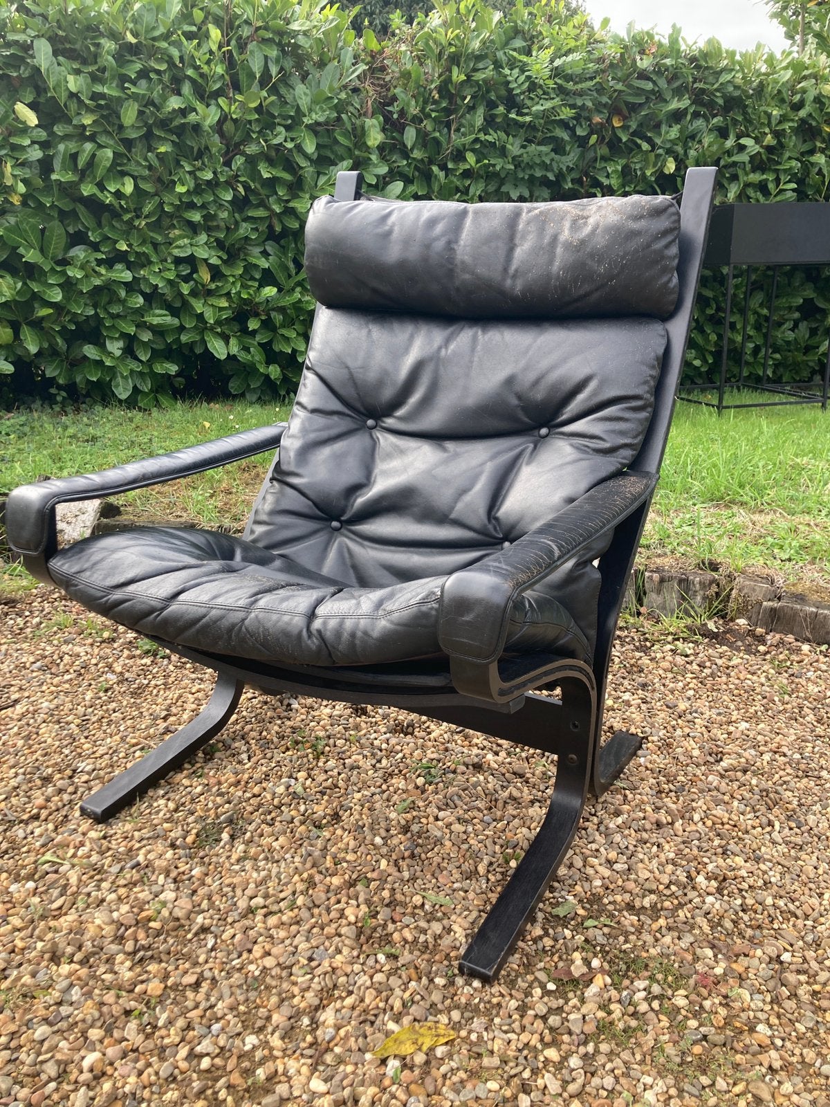 Fauteuil Westnofa Siesta vintage cuir design scandinave 60’s, Enlèvement, Utilisé, Cuir