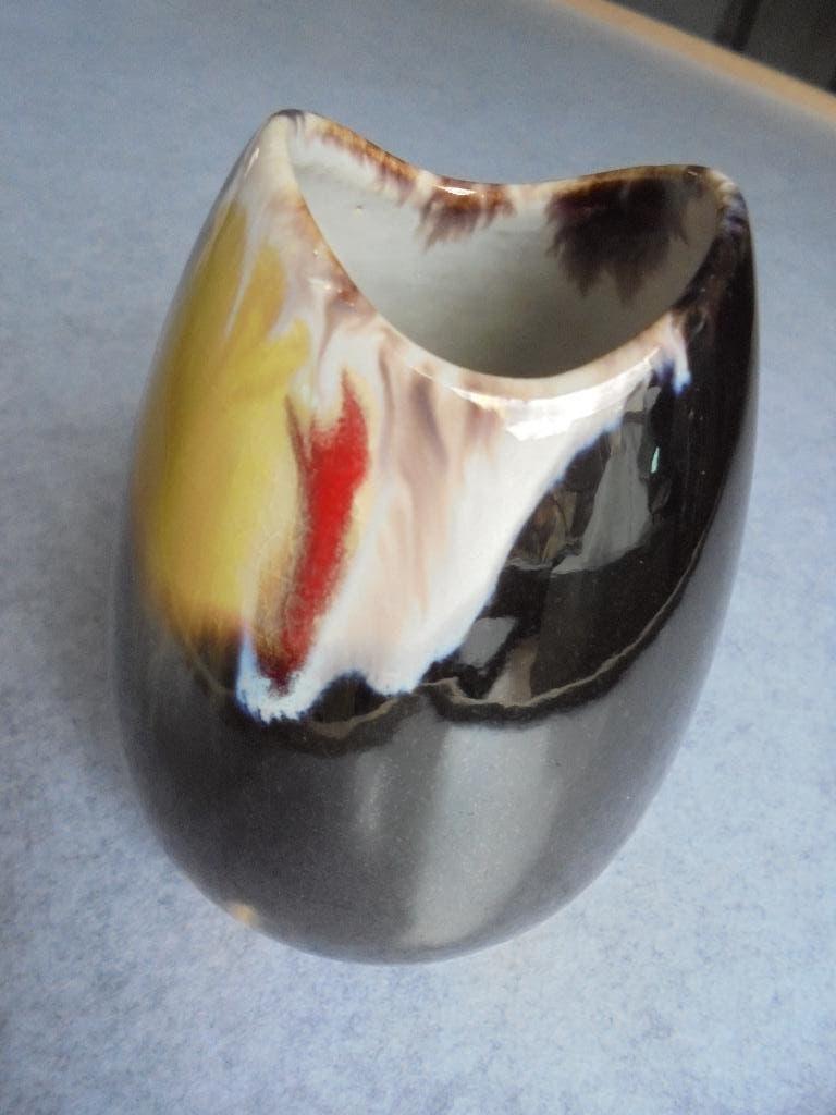 Vintage Jasba vaasje West Germany "fishmouth" 1950-60, Ophalen of Verzenden