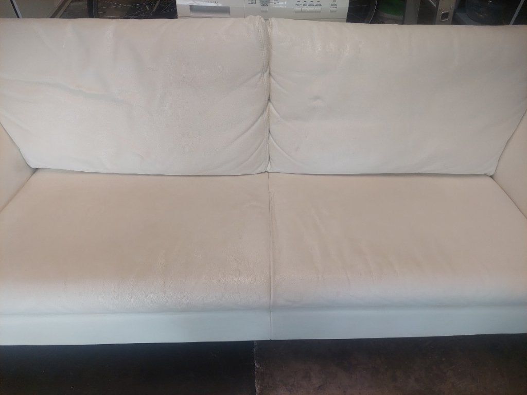 Te koop leren 2,5-zits zetel merk nattuzi, Huis en Inrichting, Ophalen, Driepersoons, Leer, Zo goed als nieuw