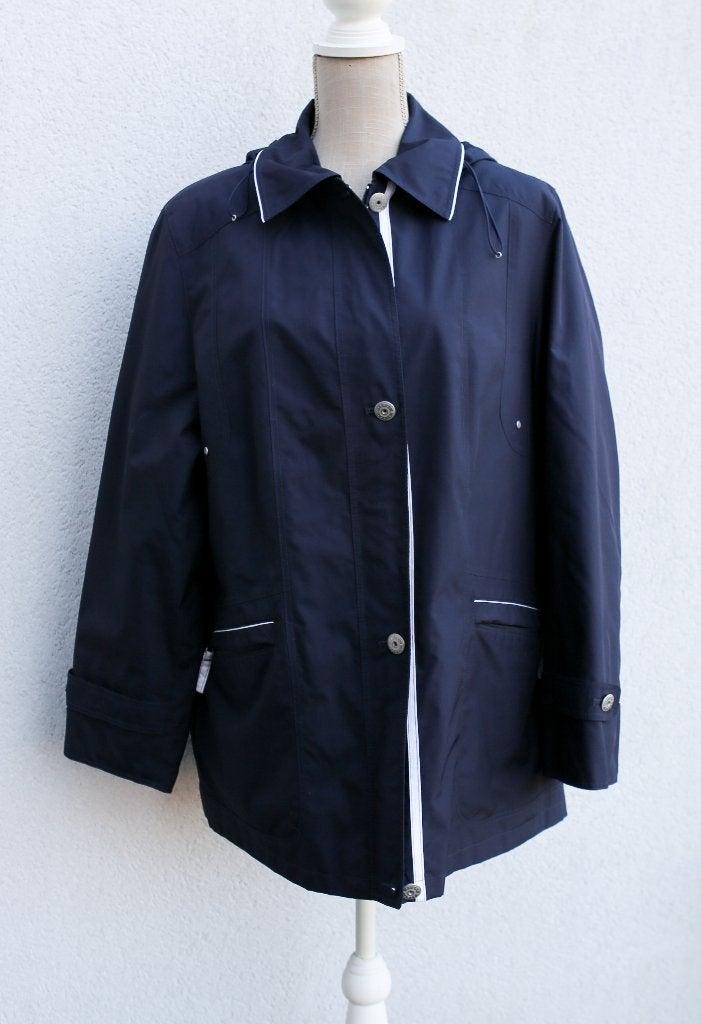 Veste imperméable bleu marine T44, Vêtements | Femmes, Enlèvement ou Envoi, Comme neuf, Taille 42/44 (L), Bleu