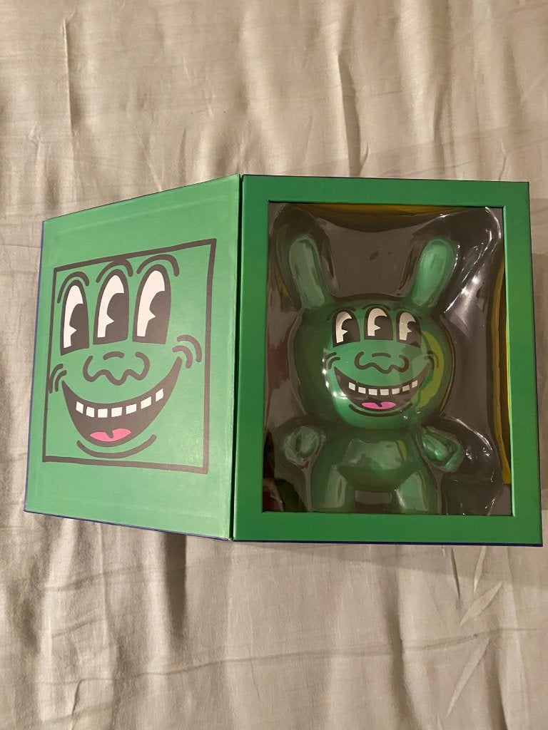 Keith Haring - Kidrobot Three Eyed Monster 8" Dunny Green, Ophalen of Verzenden
