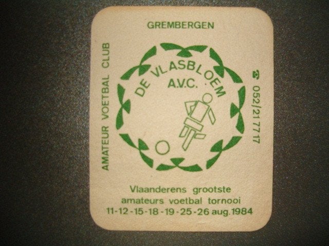 Tapis à bière Stella Artois 6 : R/V : 11-08-84 Grembergen, Enlèvement ou Envoi, Utilisé, Sous-bock, Stella Artois