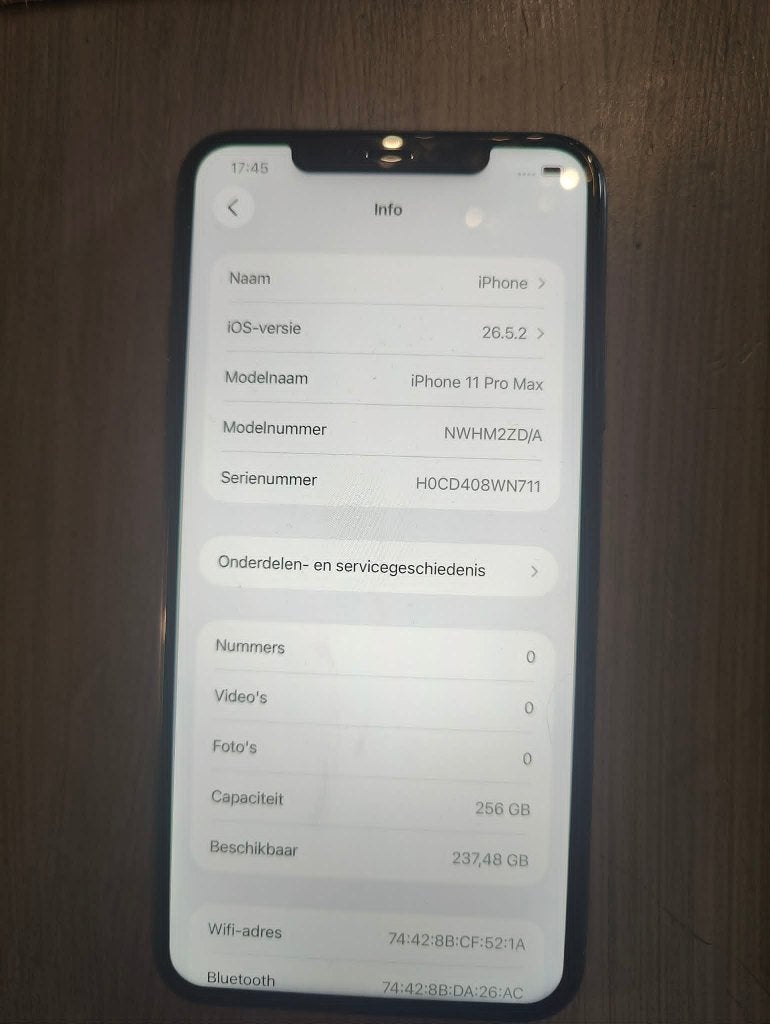iPhone 11 Pro Max, Télécoms, Téléphonie mobile | Apple iPhone, Enlèvement ou Envoi, Comme neuf, 256 GB, IPhone 11