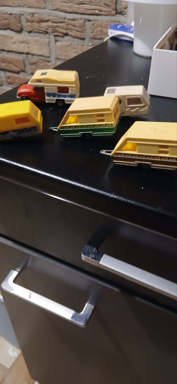 Set van 5 vintage miniaturen - Camper, Caravans en Busje - M, Ophalen of Verzenden