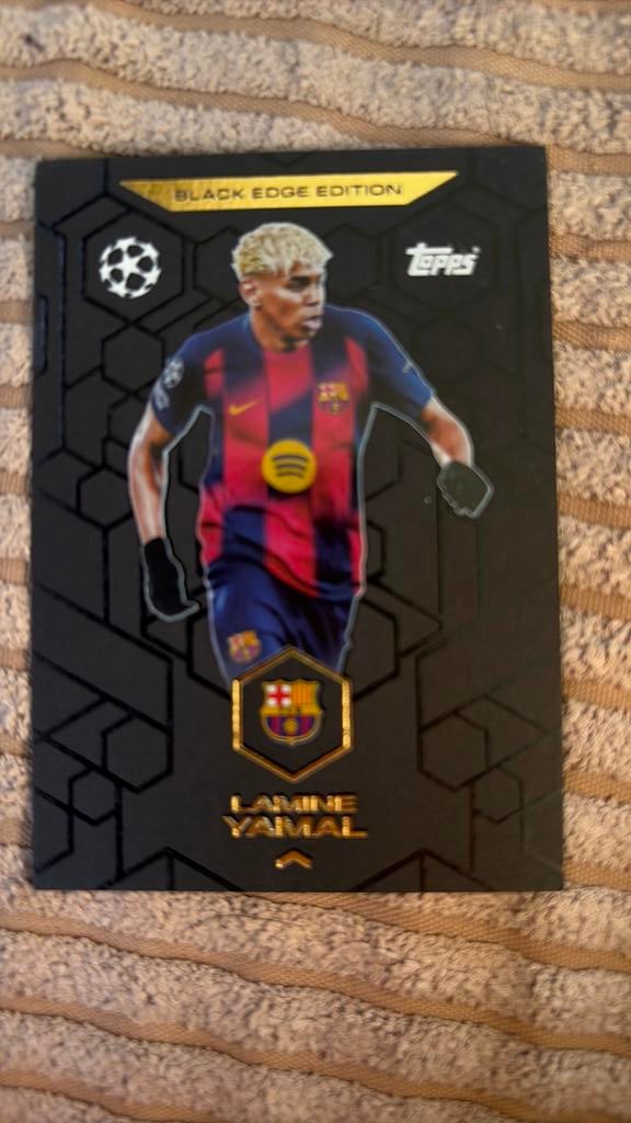 Black edge edition topps voetbal kaart lamine yamal, Ophalen of Verzenden, Nieuw, Spelerskaart
