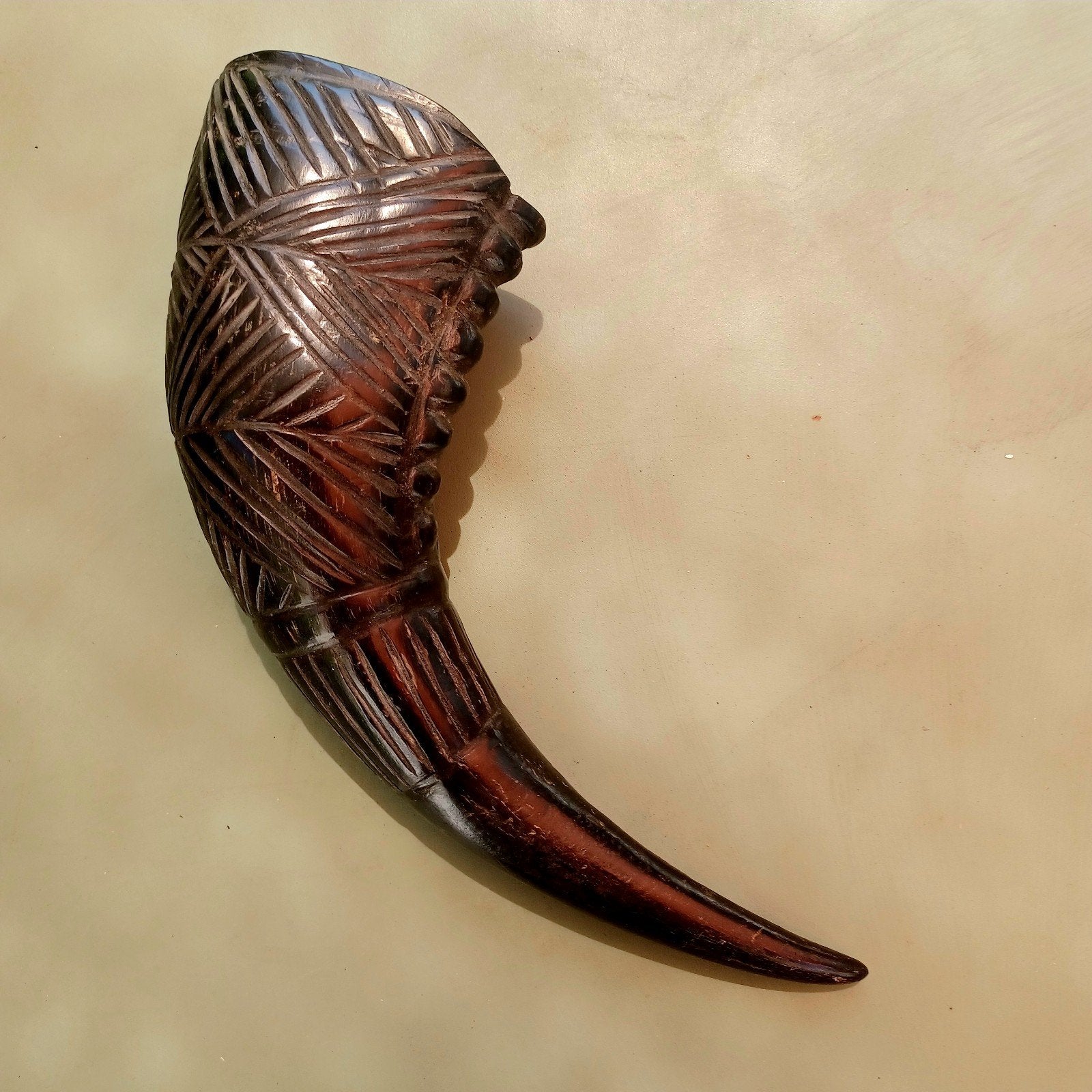 Drinkbeker corne libation Kuba Congo 1950 Afrikaans Afrika, Verzenden