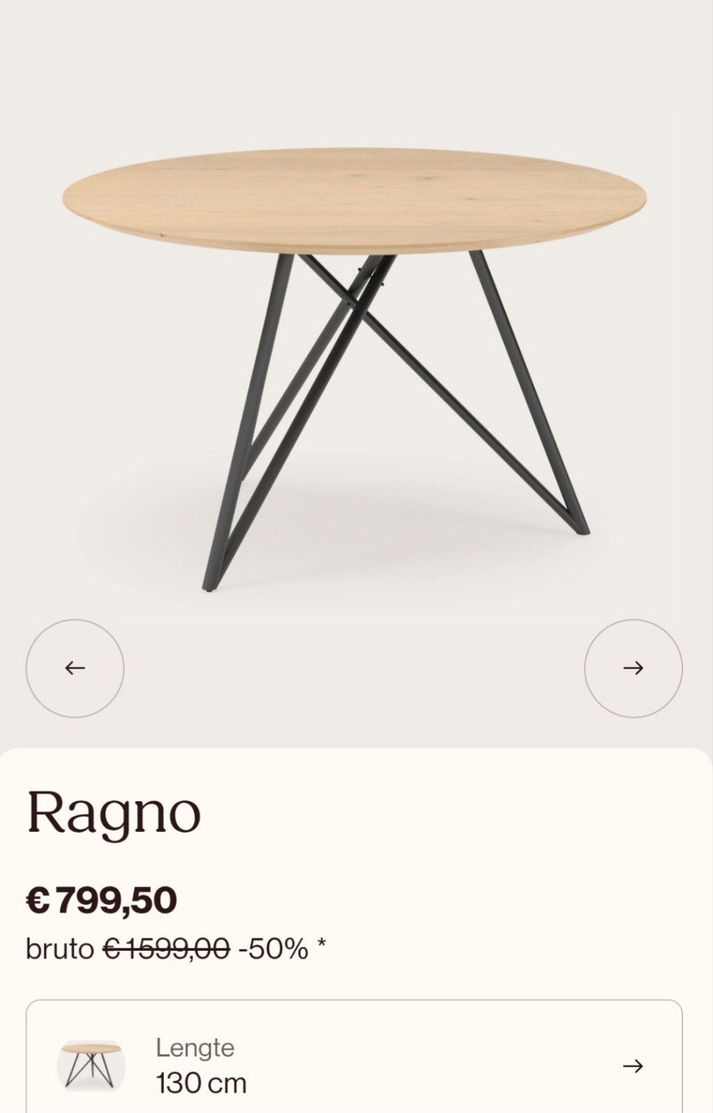 Ronde tafel, Huis en Inrichting, Ophalen, Nieuw, Rond, 100 tot 150 cm
