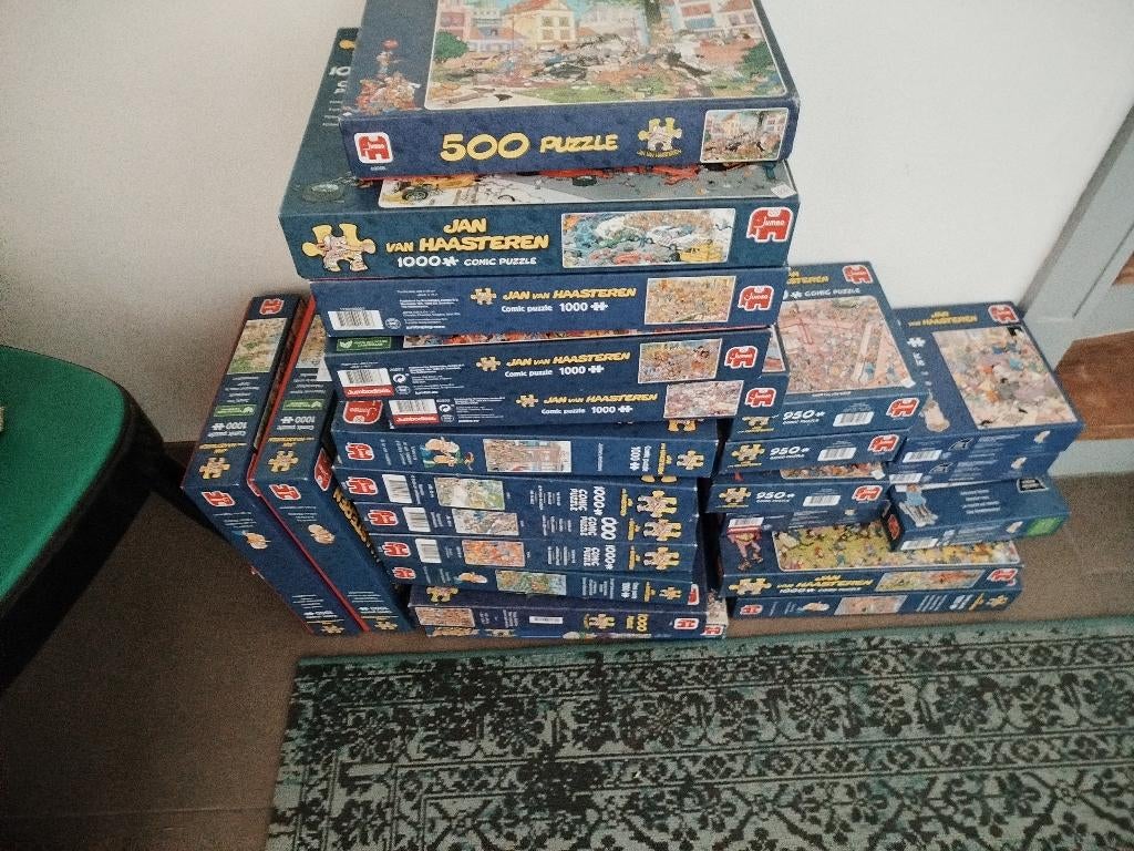 puzzels jan van haasteren, Enlèvement, 500 à 1500 pièces, Comme neuf, Puzzle