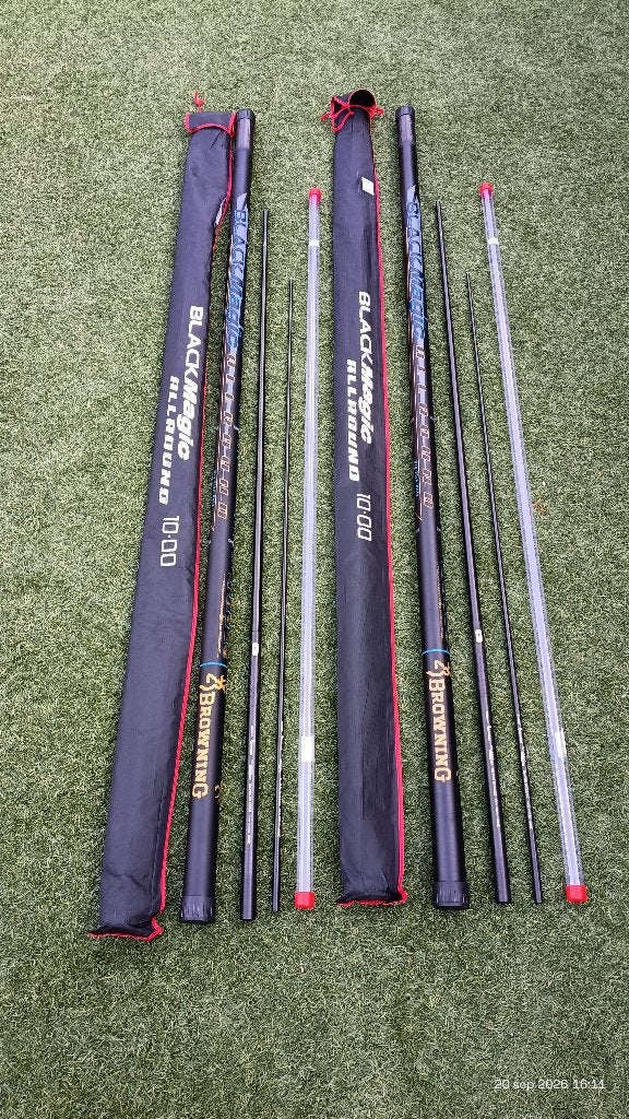 2x Browning Black Magic allround 10 m + 2 topsets, Watersport en Boten, Ophalen, Nieuw, Vaste hengel