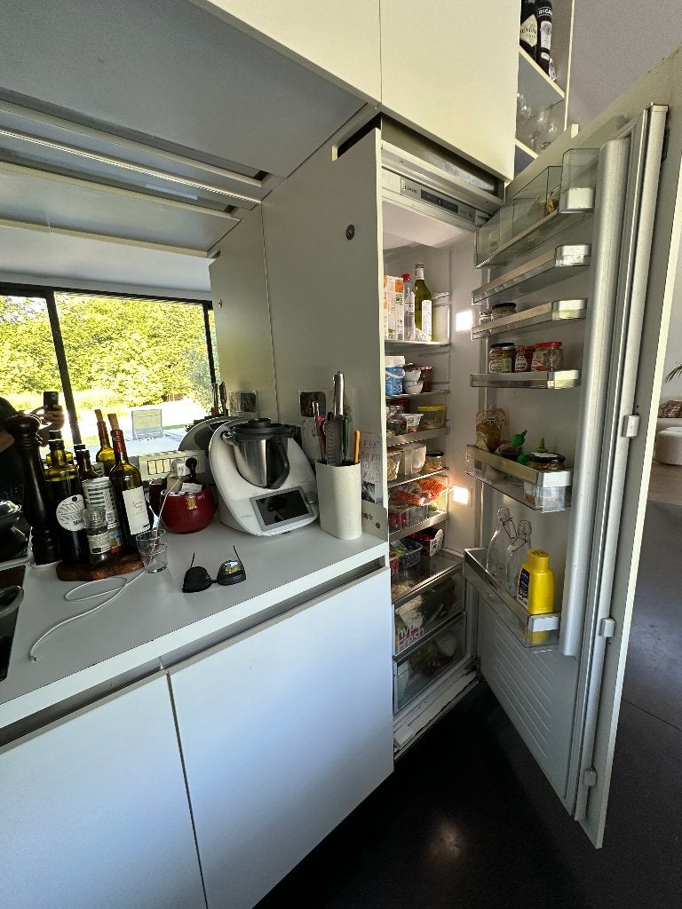 Moderne Keuken met toestellen, Ophalen, Gebruikt, Wit, Dubbelwandige keuken