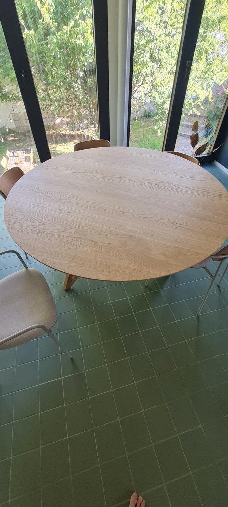 Table, Maison & Meubles, Neuf, 150 à 200 cm, Cinq personnes ou plus, Rond