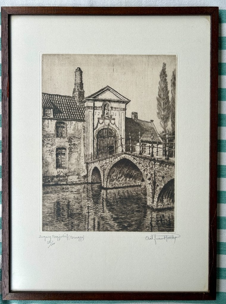 etsen, Antiquités & Art, Art | Eaux-fortes & Gravures, Eau-forte, Paysage, 1950 - 1999, Enlèvement