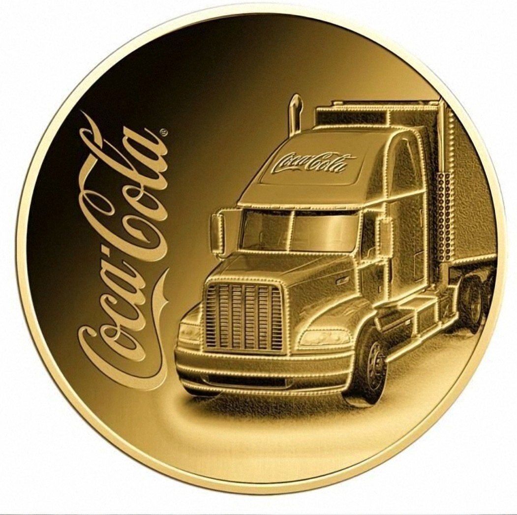 Pièce en or Coca-Cola Truck - 3000 francs tchadiens (en cour, Enlèvement ou Envoi, Or