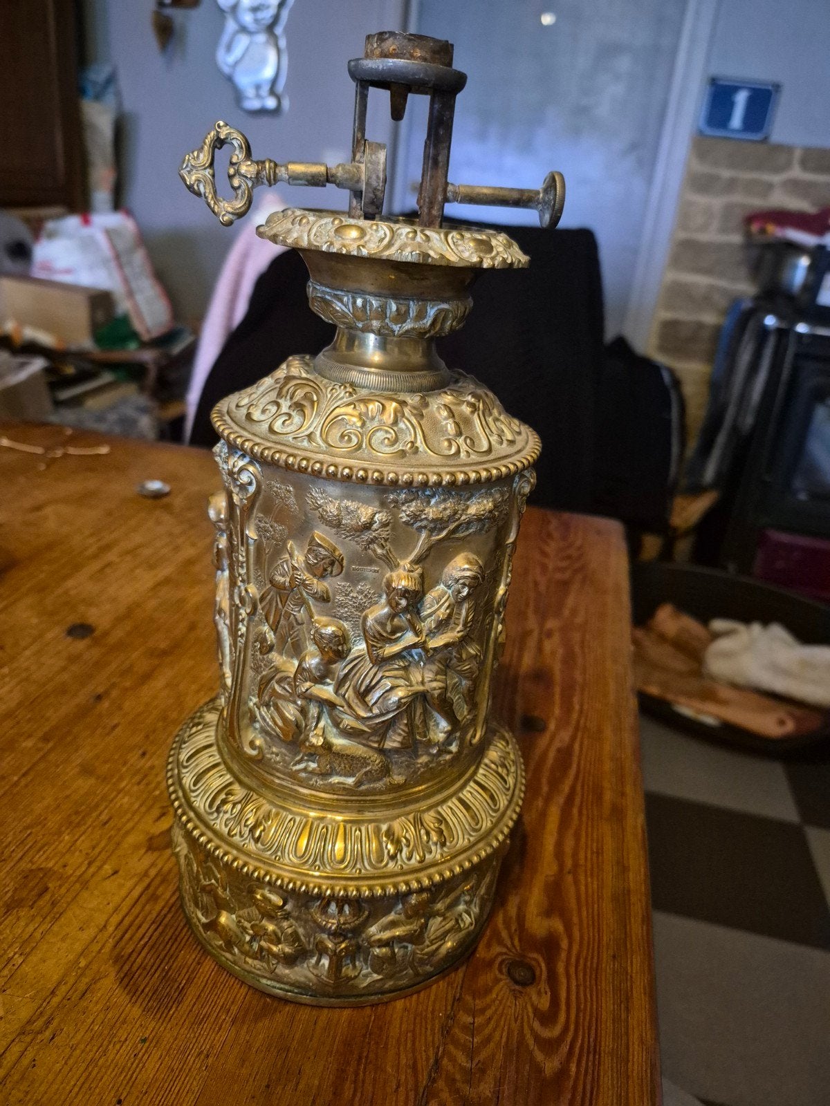 lampe a huile, Antiquités & Art, Enlèvement ou Envoi