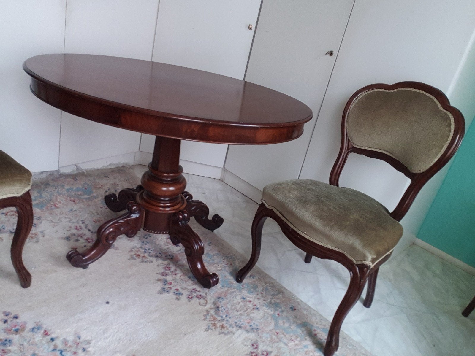 Antieke bijzettafel Acajou, Ophalen