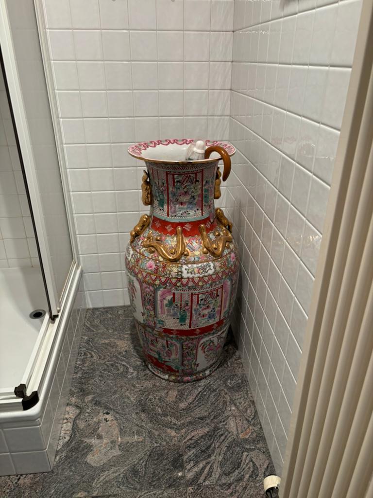 Grote chineese vaas, Ophalen