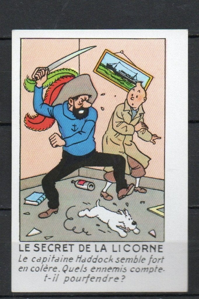 Tintin. Hergé. Chromo  - Le secret de la Licorne, Collections, Enlèvement