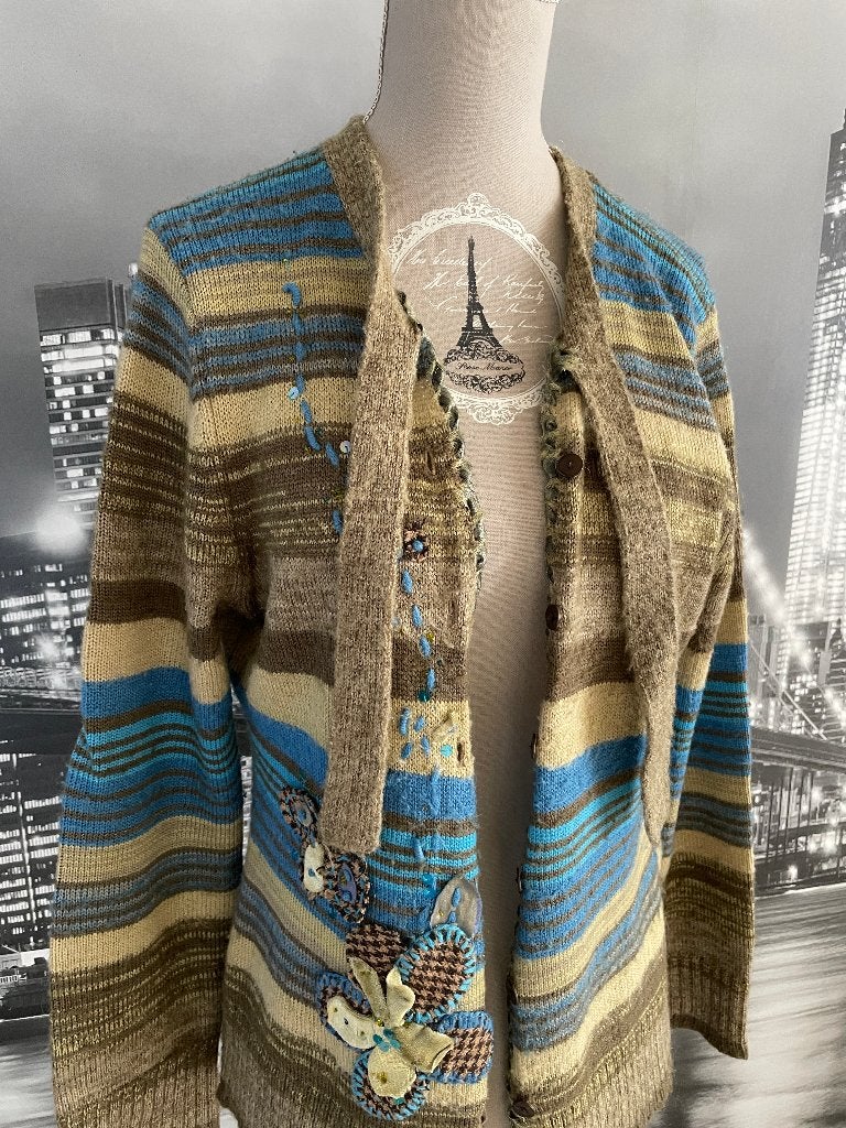 Cardigan trui vest WOL - merk Caroline Biss - 42, Vêtements | Femmes, Pulls & Gilets, Taille 42/44 (L), Comme neuf, Multicolore