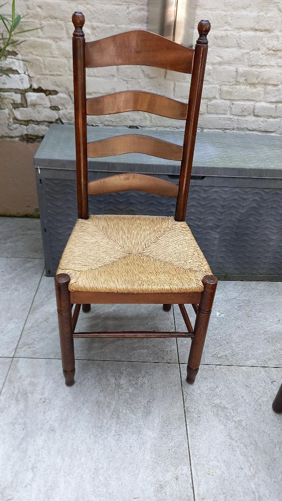 Eiken Eettafel met 6 stoelen, Huis en Inrichting, Ophalen, Klassiek, Eikenhout, 50 tot 100 cm