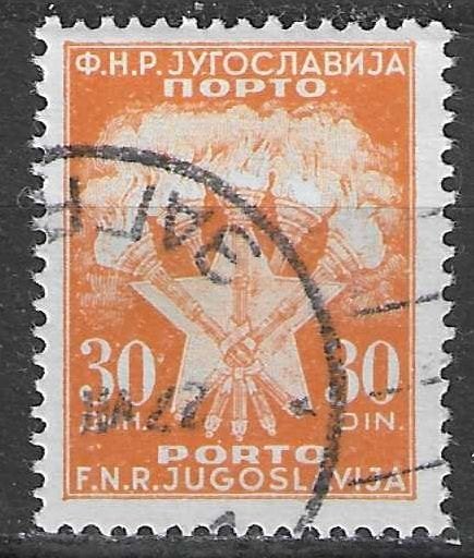 Joegoslavie 1953 - Yvert 119TX - Takszegel - 30 d.  (ST), Verzenden, Gestempeld