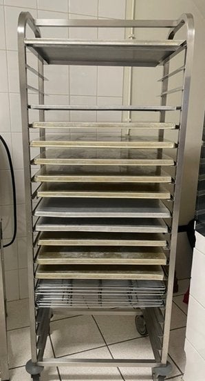2 Regaalwagens, Zakelijke goederen, Horeca | Meubilair en Inrichting, Ophalen, Gebruikt, Meubilair