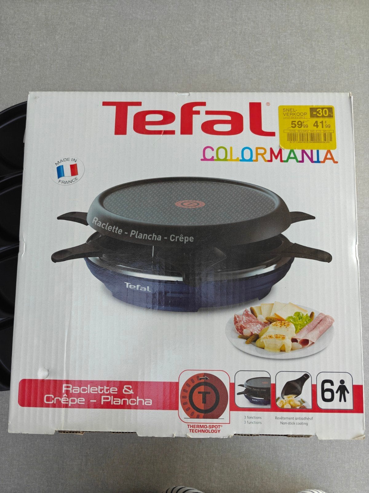 Tefal grilltoestel, Ophalen