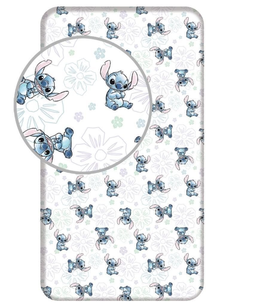 Stitch Hoeslaken Ohana 90x200 cm - Disney - Katoen, Meisje, Eenpersoonsbed, Nieuw, Ophalen of Verzenden