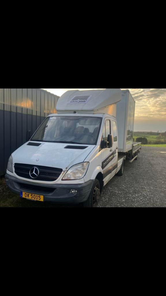 mercedes sprinter 3l v6 avec remorque permis BE, Auto's, Achterwielaandrijving, Overige bekleding, Mercedes-Benz, Bedrijf