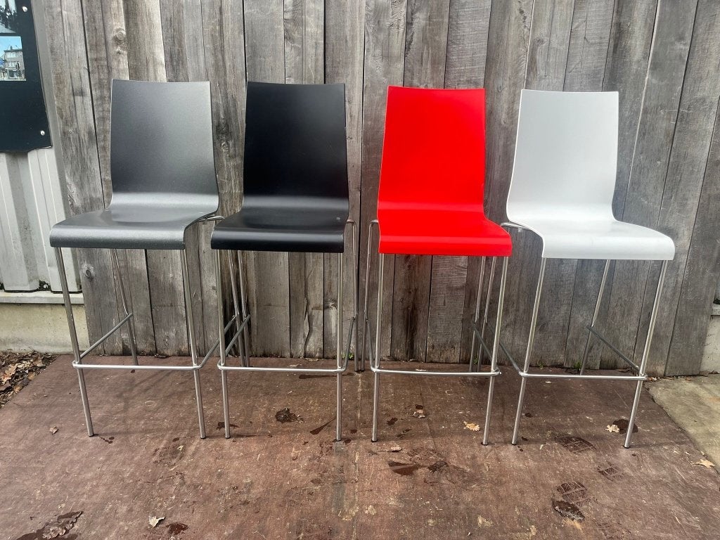 Papatya ICON B Barkruk - Design Horecakruk | 75 op voorraad, Huis en Inrichting, Barkrukken, Kunststof, 5 krukken of meer, Met voetsteun