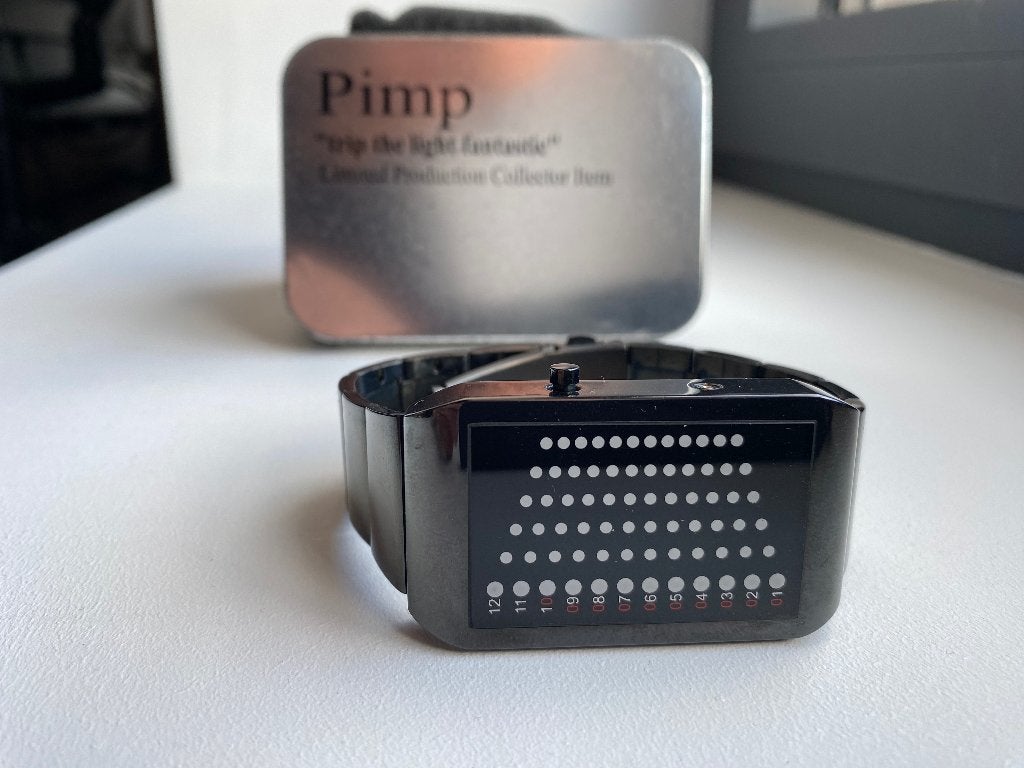 Tokyoflash PIMP  – Première Édition originale 2003 – Black, Montre-bracelet, Autres marques, Enlèvement ou Envoi, Acier