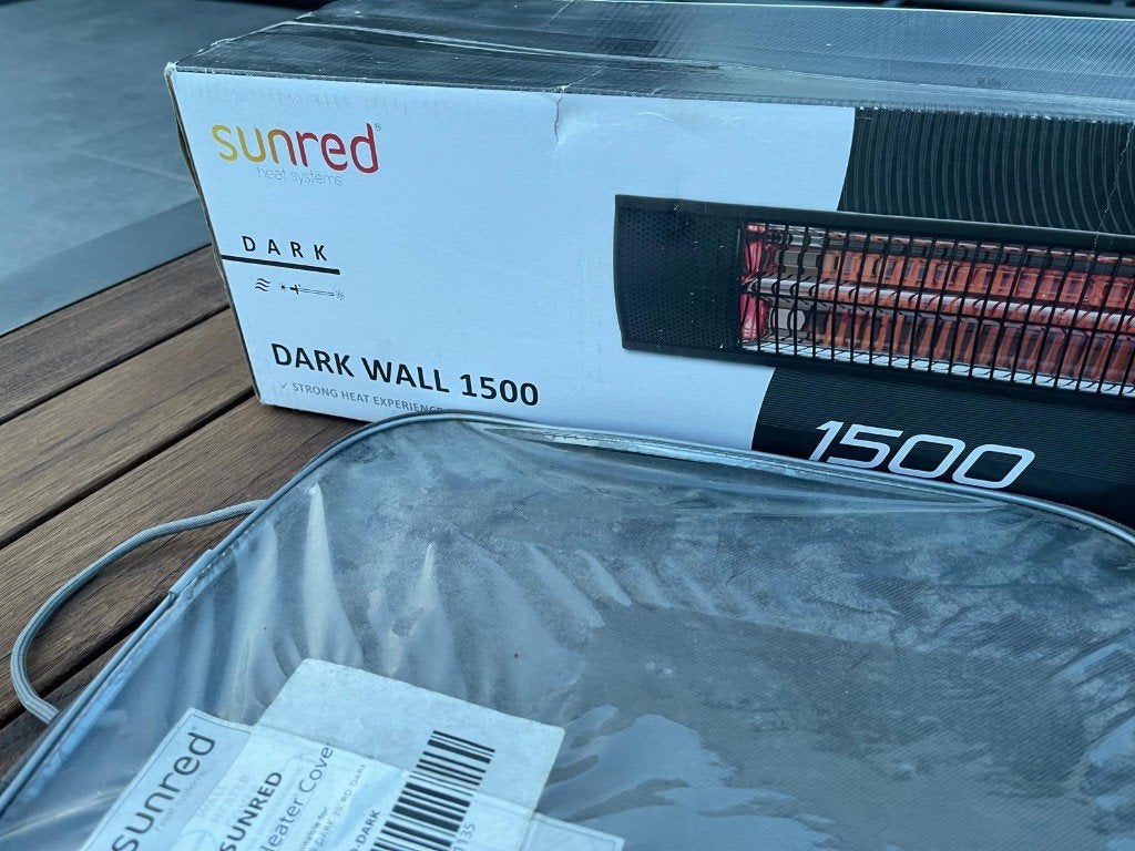 Terrasverwarmer Sunred Dark Wall 1500, Tuin en Terras, Terrasverwarmers, Ophalen, Nieuw, Elektrisch, Wand