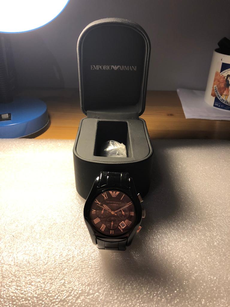 Montre Armani en ceramique Noir, TV, Hi-fi & Vidéo, Photo | Flash, Enlèvement, Utilisé, Autres marques
