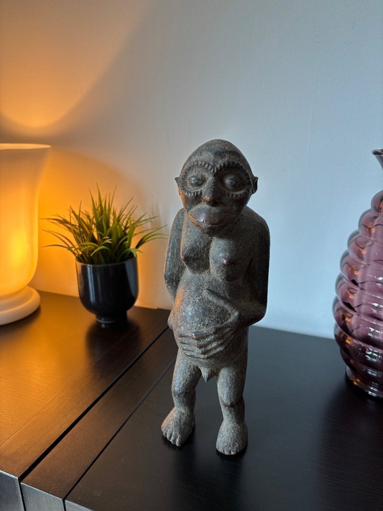 Statue africaine bois, Enlèvement ou Envoi, Bois, Statue