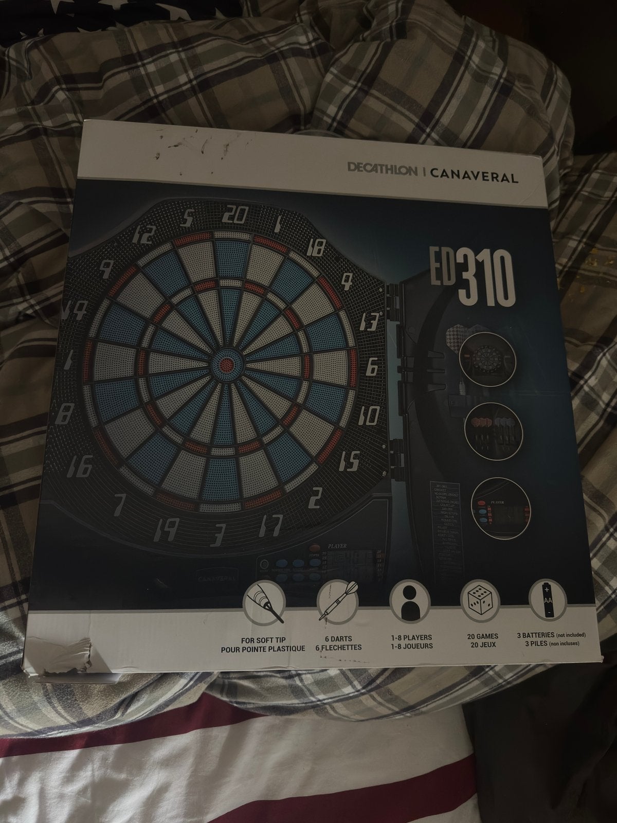 Jeu de fléchettes électronique CANAVERAL ED310 – Neuf, Enlèvement, Comme neuf, Cible de fléchettes, Électronique