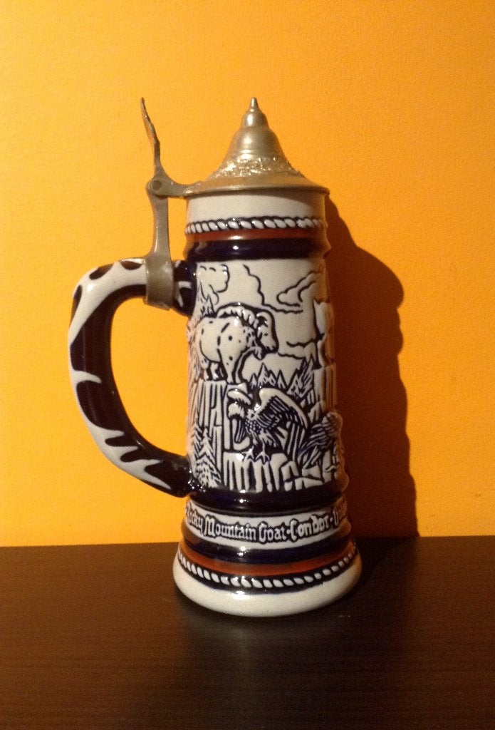 Vintage bierpul Avon Wildlife Ceramarte 0.5L, Verzamelen, Ophalen of Verzenden, Zo goed als nieuw, Pul(len), Overige merken