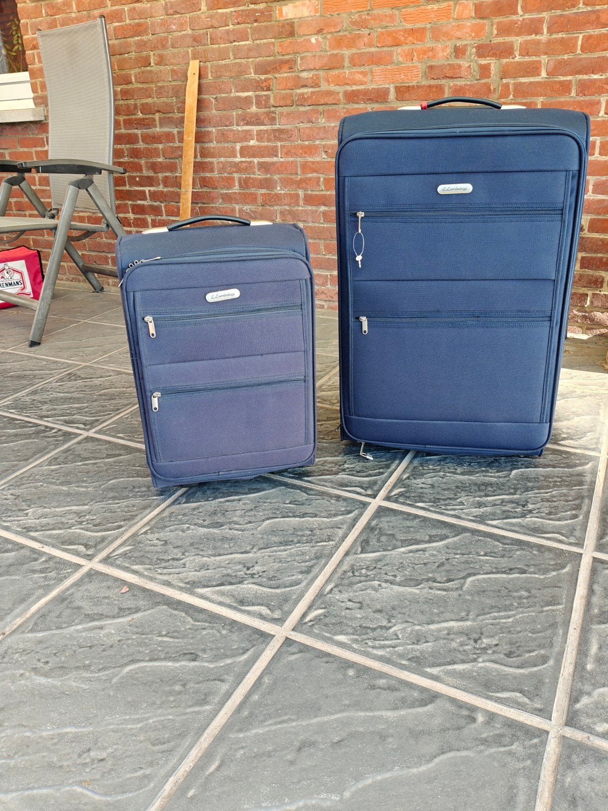 Valies - set, Handtassen en Accessoires, Ophalen, Zo goed als nieuw, Uitschuifbare handgreep
