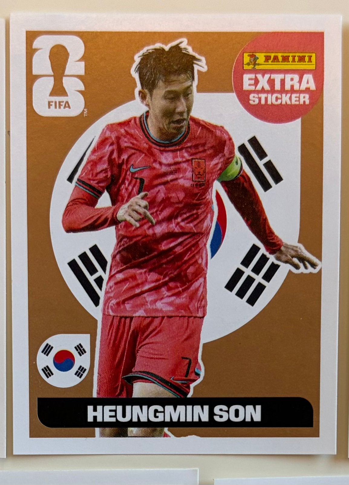 Extra Sticker Heungmin Son Brons, Ophalen of Verzenden, Nieuw, Poster, Plaatje of Sticker