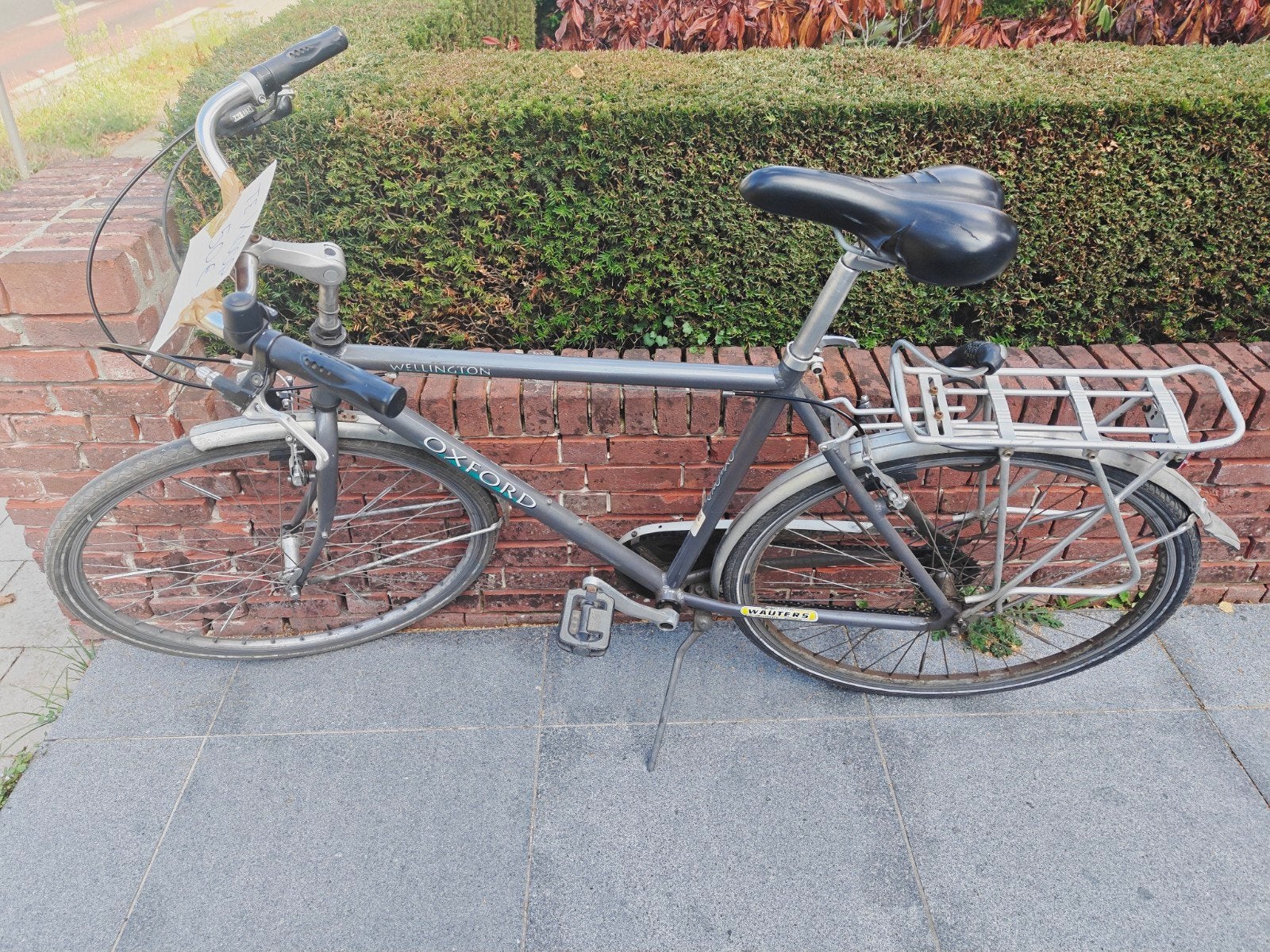 fiets mannenfiets oxford grijs, Fietsen en Brommers, Gebruikt, Velgrem, Versnellingen, Ophalen